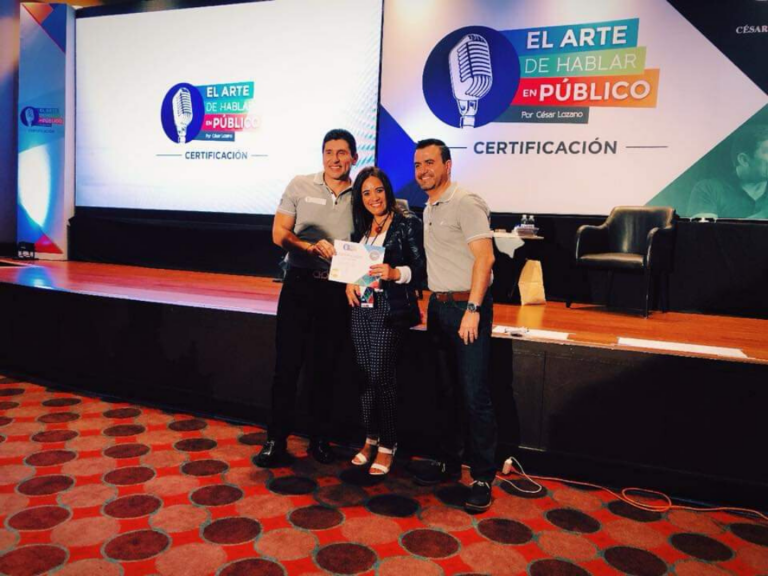 Constancia de taller "¿Cómo hablar en público? Impartido por Cesar Lozano